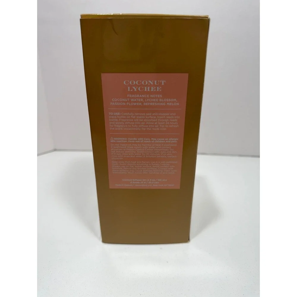 HomeWorx by Slatkin‎ & Co Coconut Lychee Reed Diffuser Tropical Home Fragrance